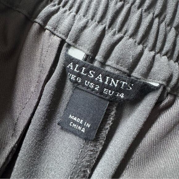 All Saints Aleida Mid-Rise Tapered Leg Tri Pants Grey - Picture 4 of 6